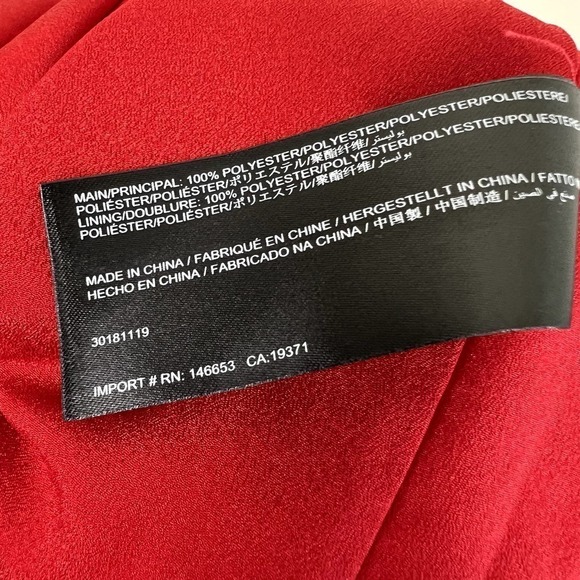 KEEPSAKE Forget You Jumpsuit Cherry Red V-Neck Sleeveless Wide Leg Asymmetrical - Picture 7 of 7